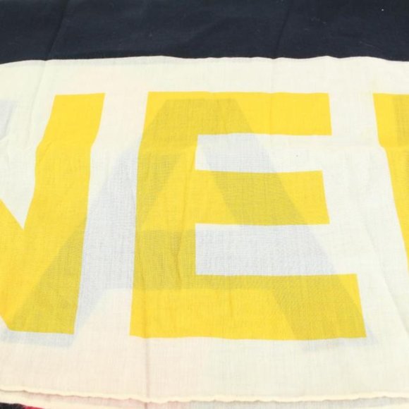 Chanel XL CC Logo Multicolor Shawl Scarf Stole 13c33 - Picture 10 of 12